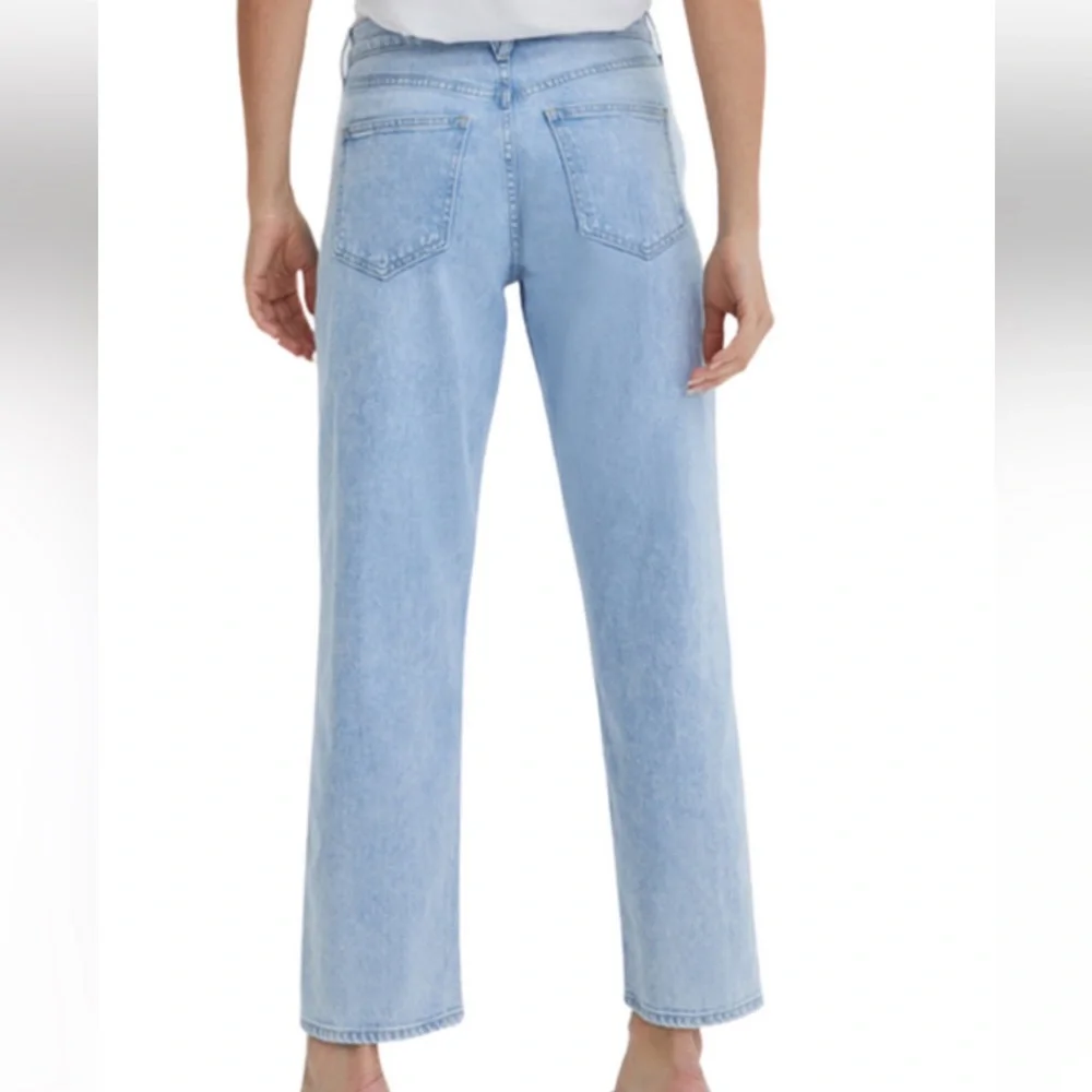 Veronica Beard Blake Classic Straight High Rise Glacier Blue Wash Jeans - Picture 2 of 15